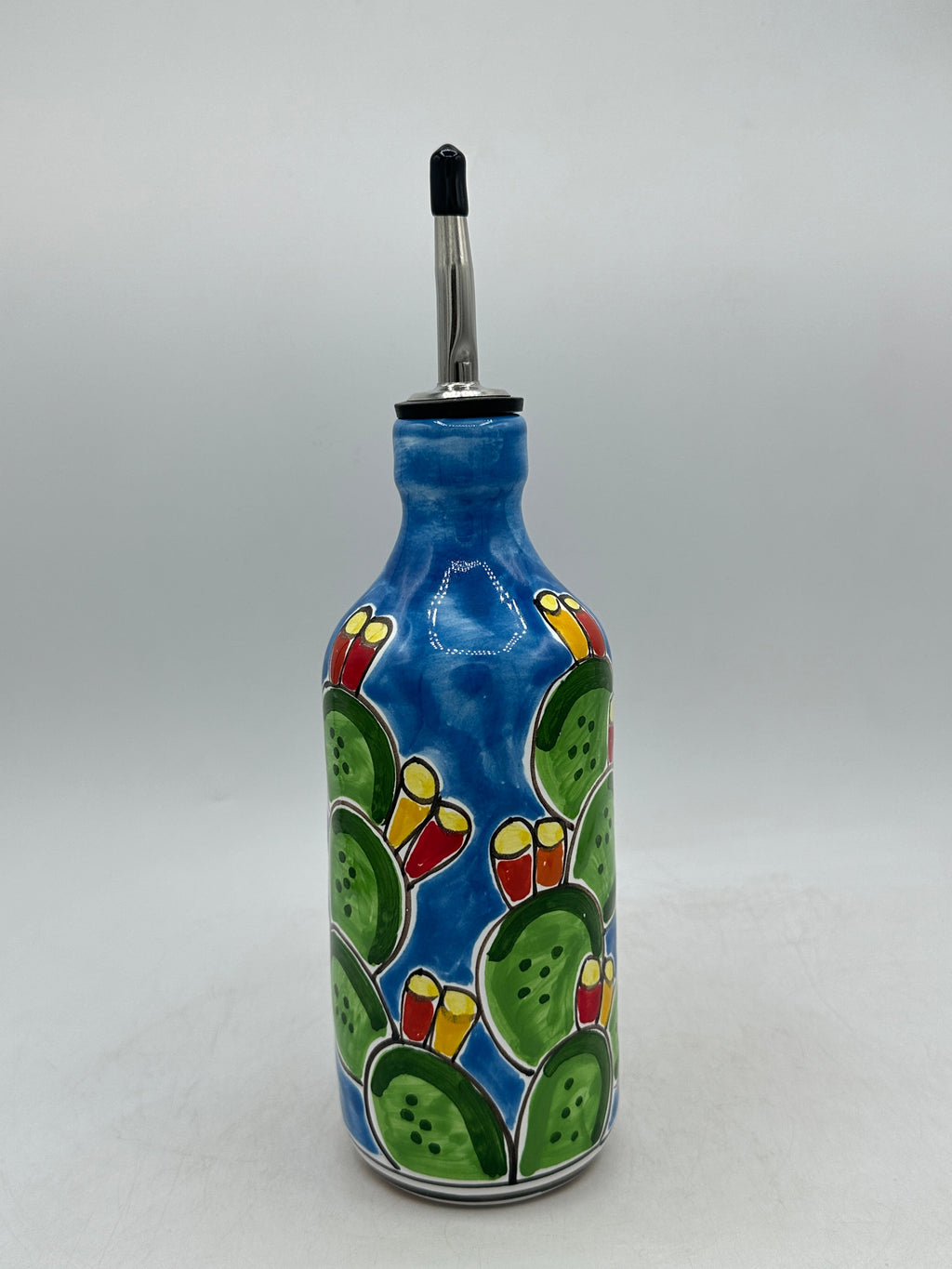 Prickly Pear Bottle with Colored Base