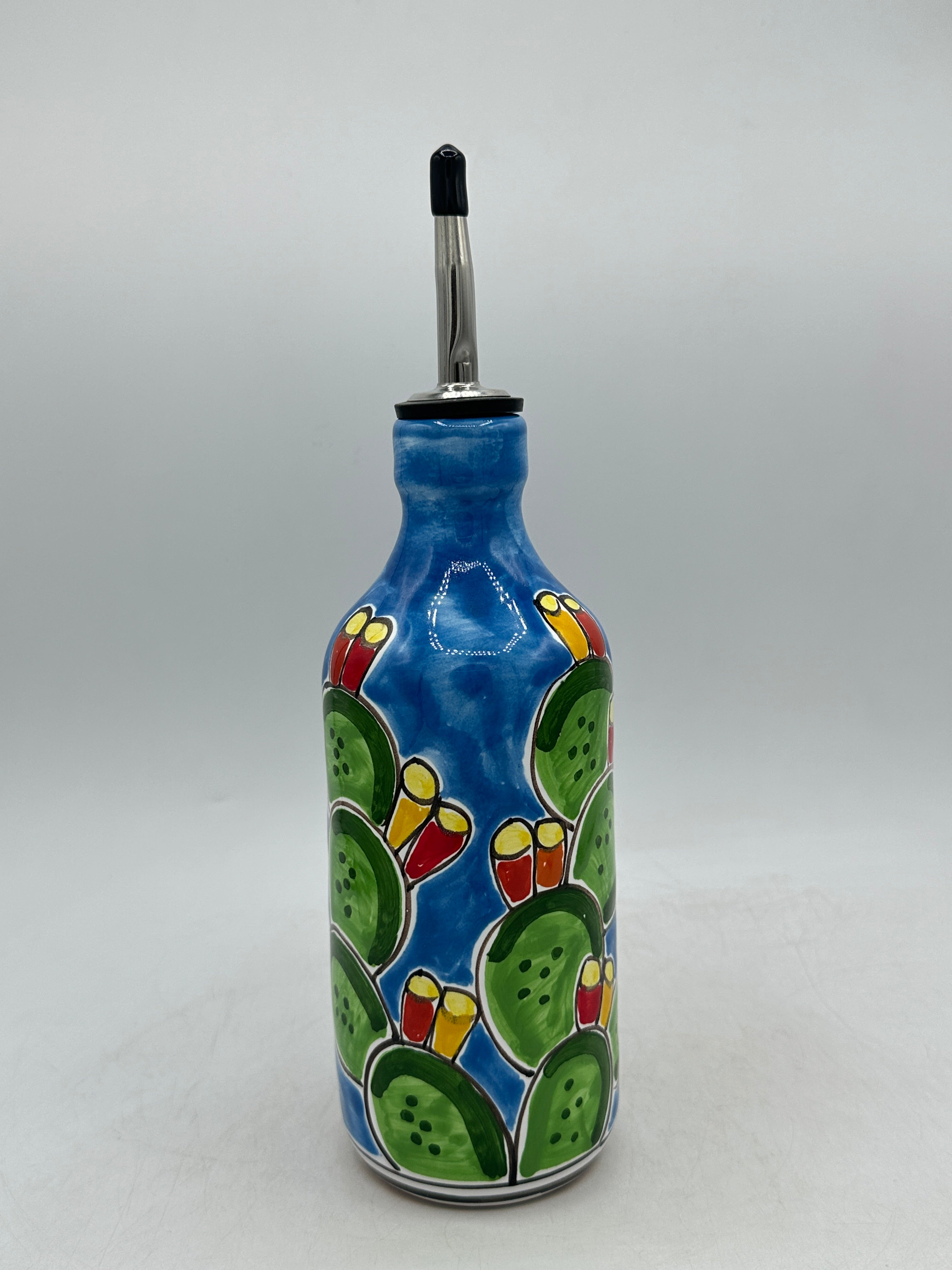 Prickly Pear Bottle with Colored Base