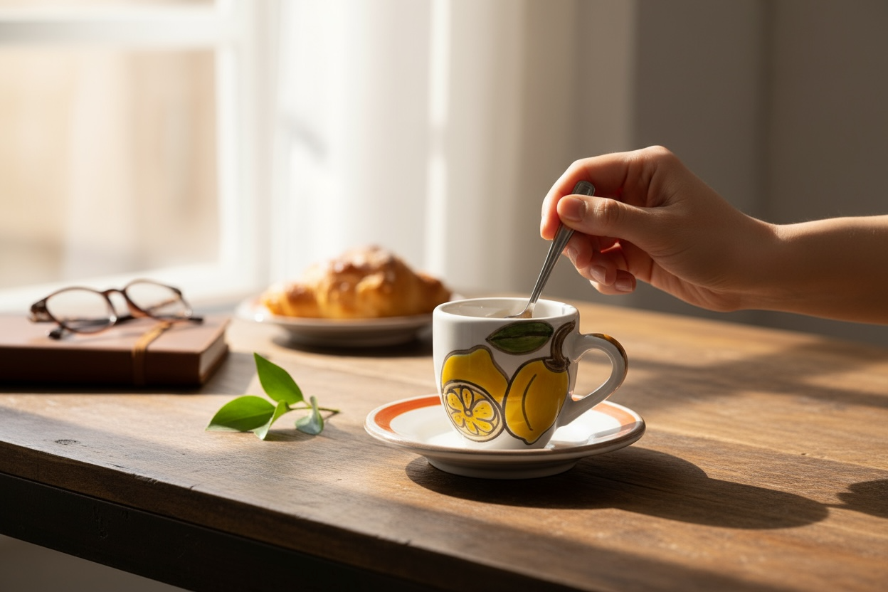 Lemon coffee cup
