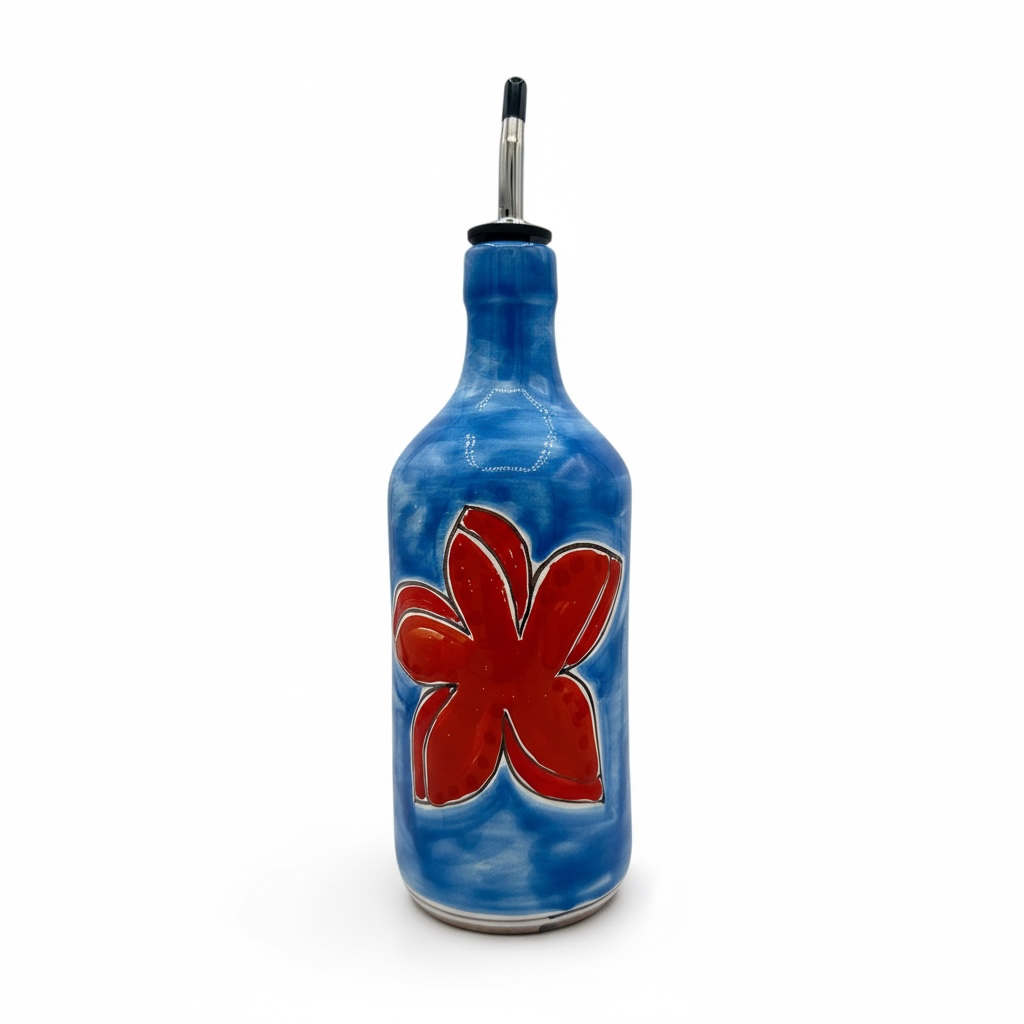 Egyptian Blue Bottom Fish Bottle