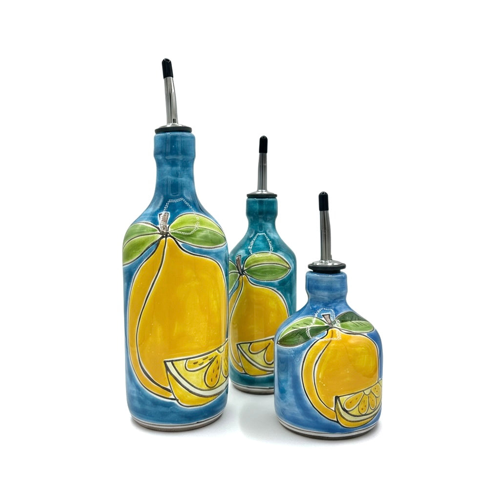 Lemon Bottle Egyptian Blue Background