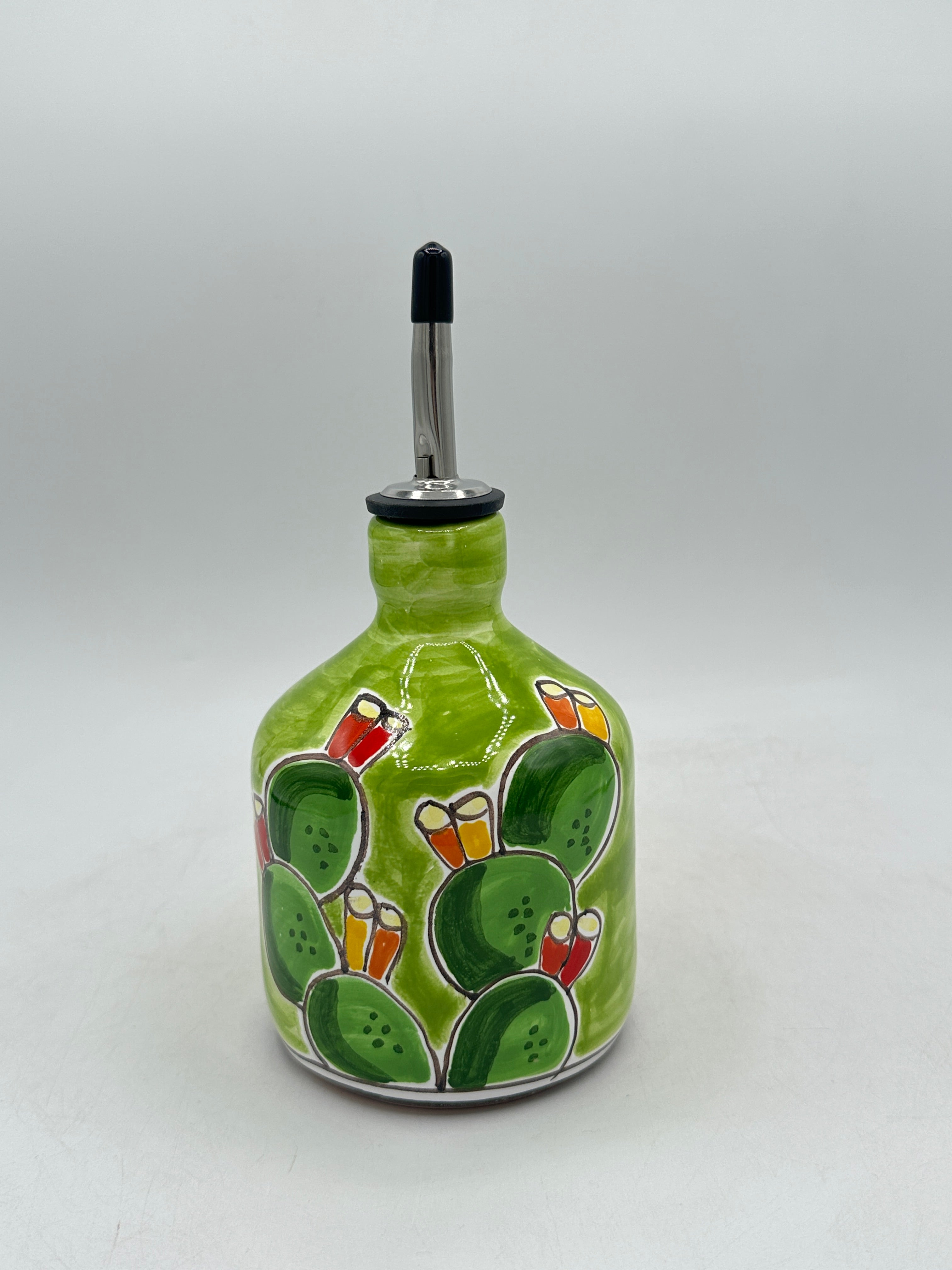 Prickly Pear Bottle with Colored Base