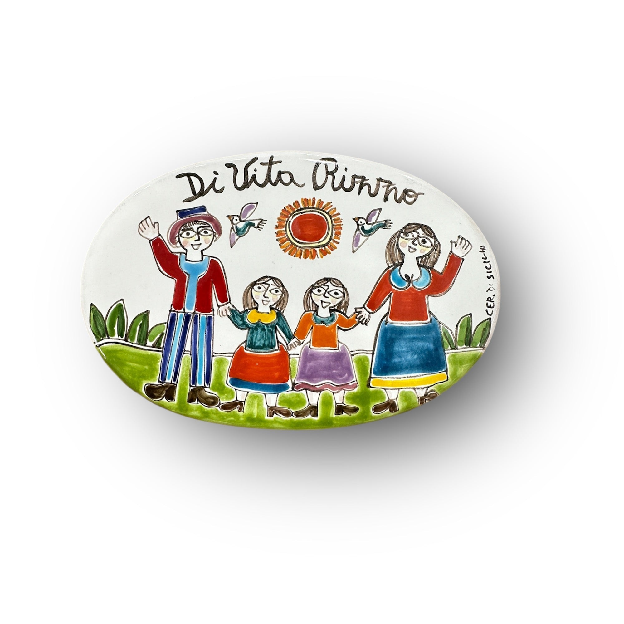 Plate Behind Family Door