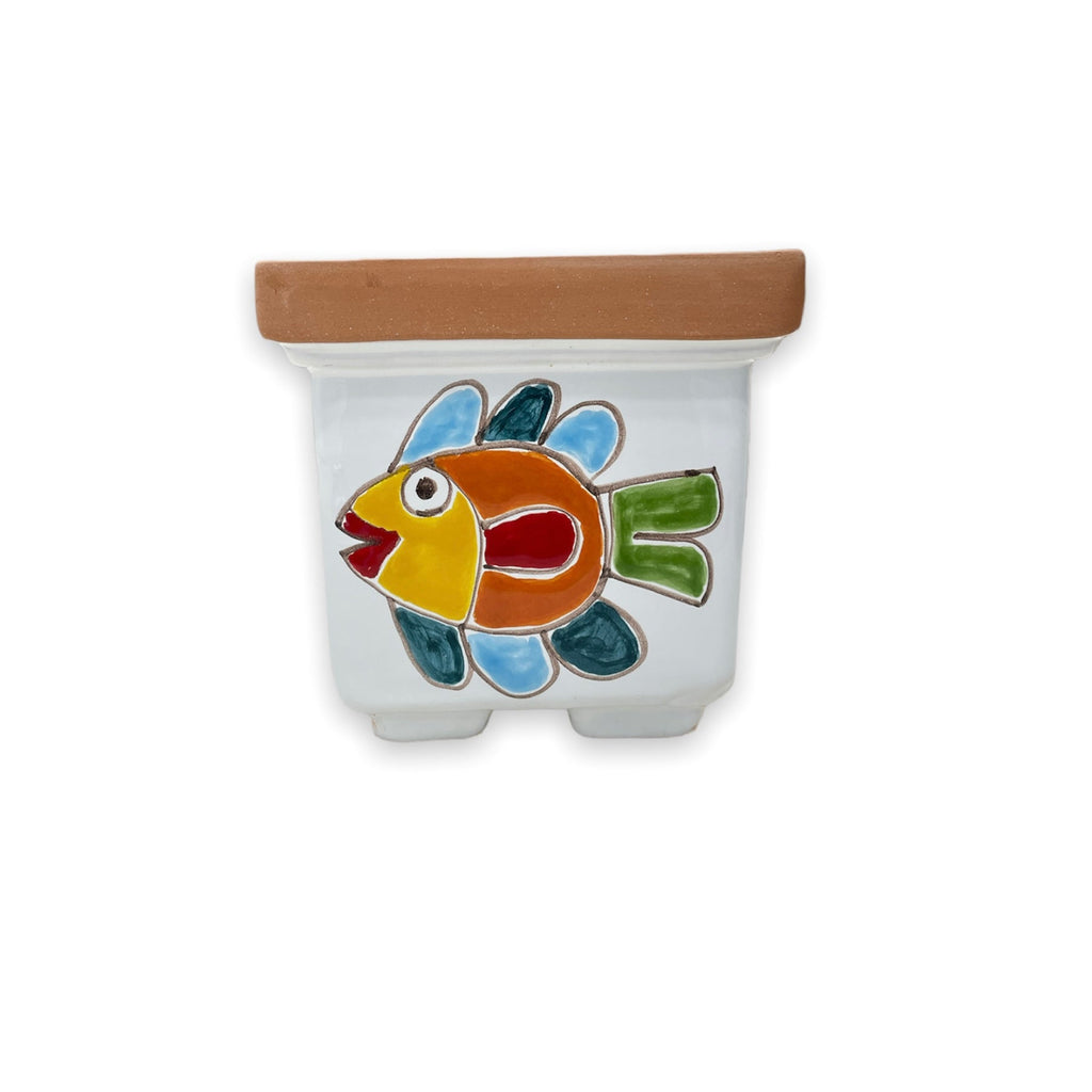Square Fish and Octopus Plant Stand