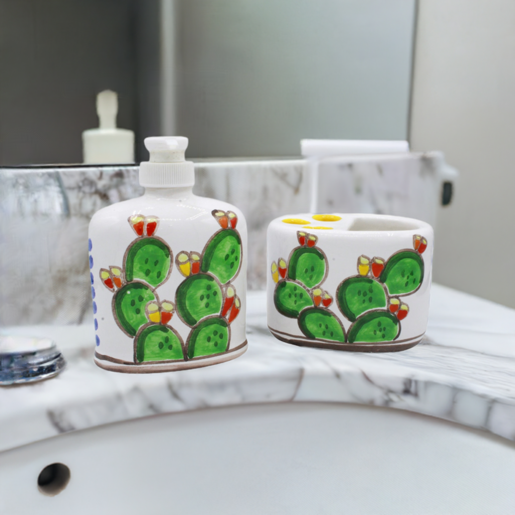 Prickly pears bathroom set