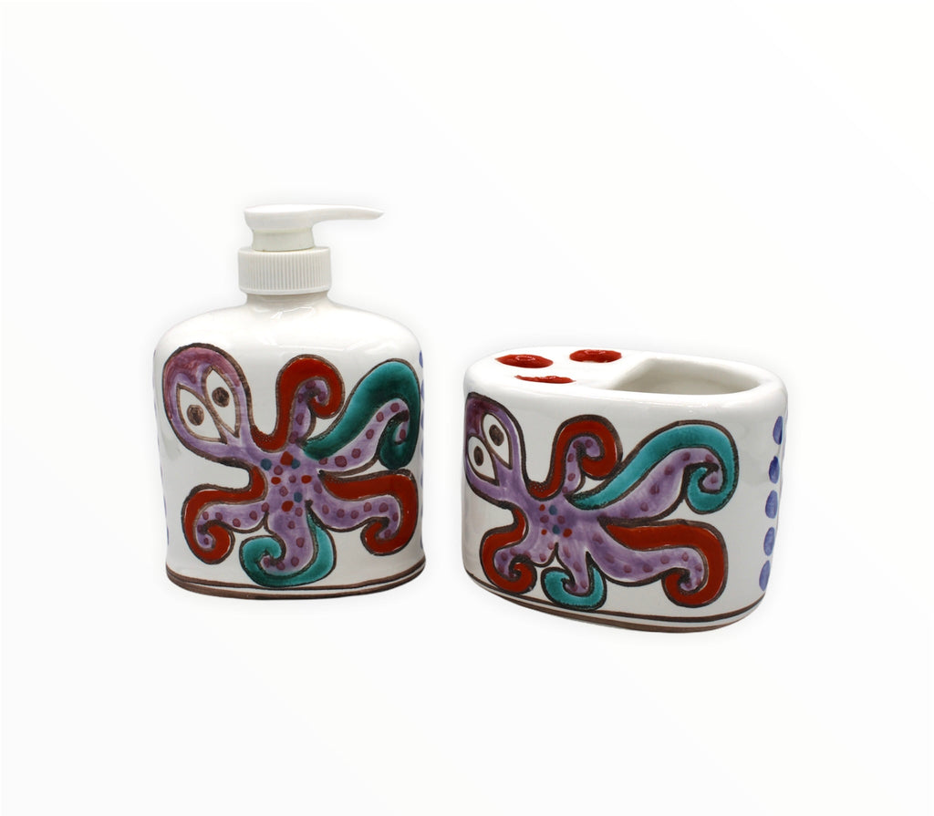 Fish and Octopus Bathroom Set