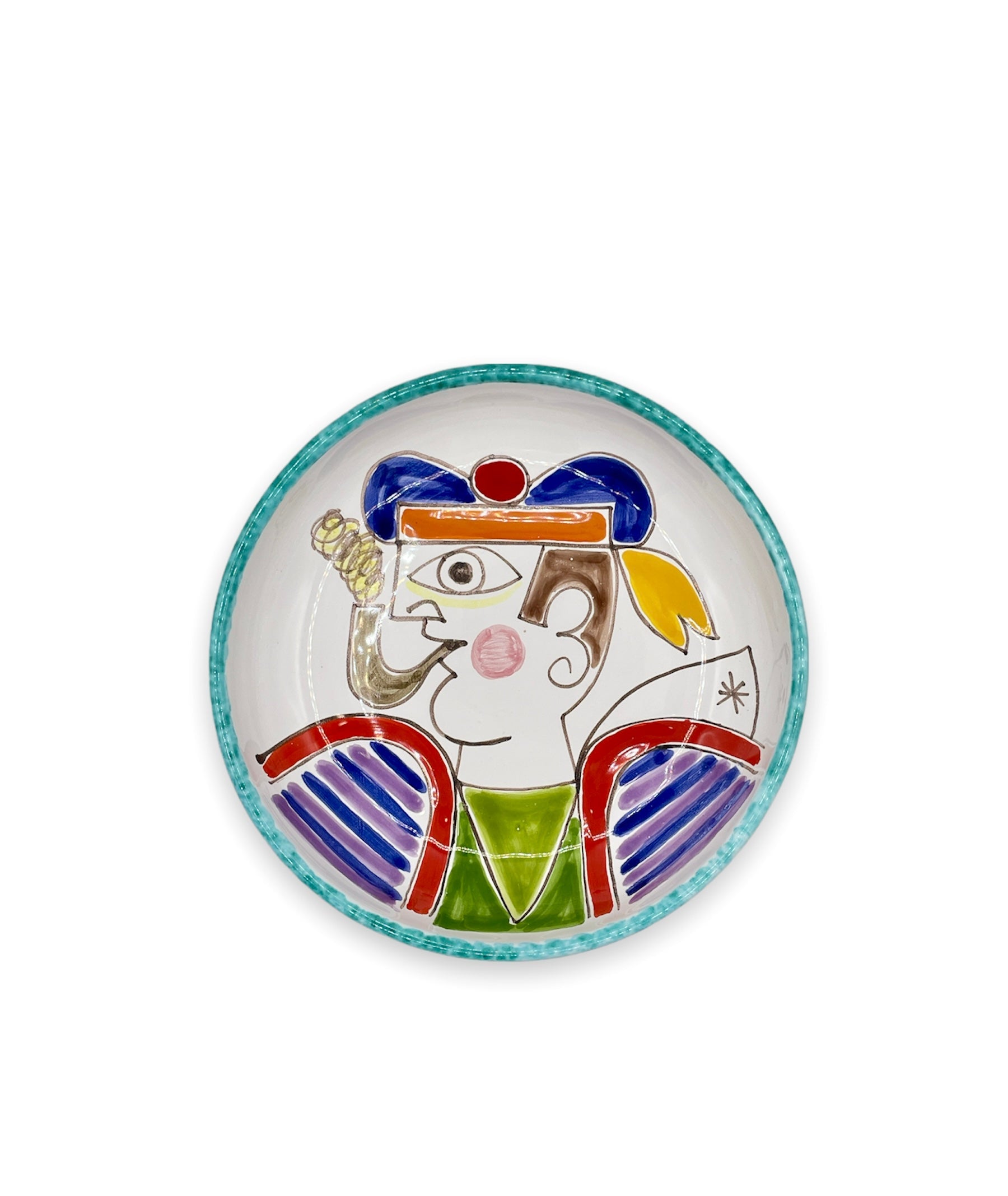Round Plate - Sailor - Green Edge