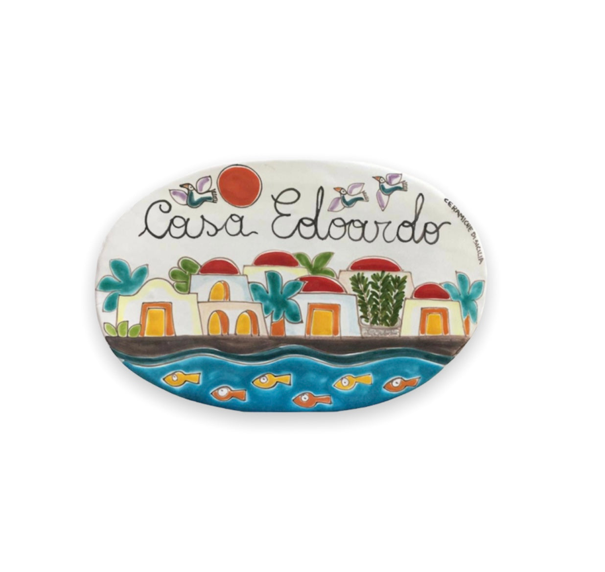 Plate Behind Oval Door Pantelleria