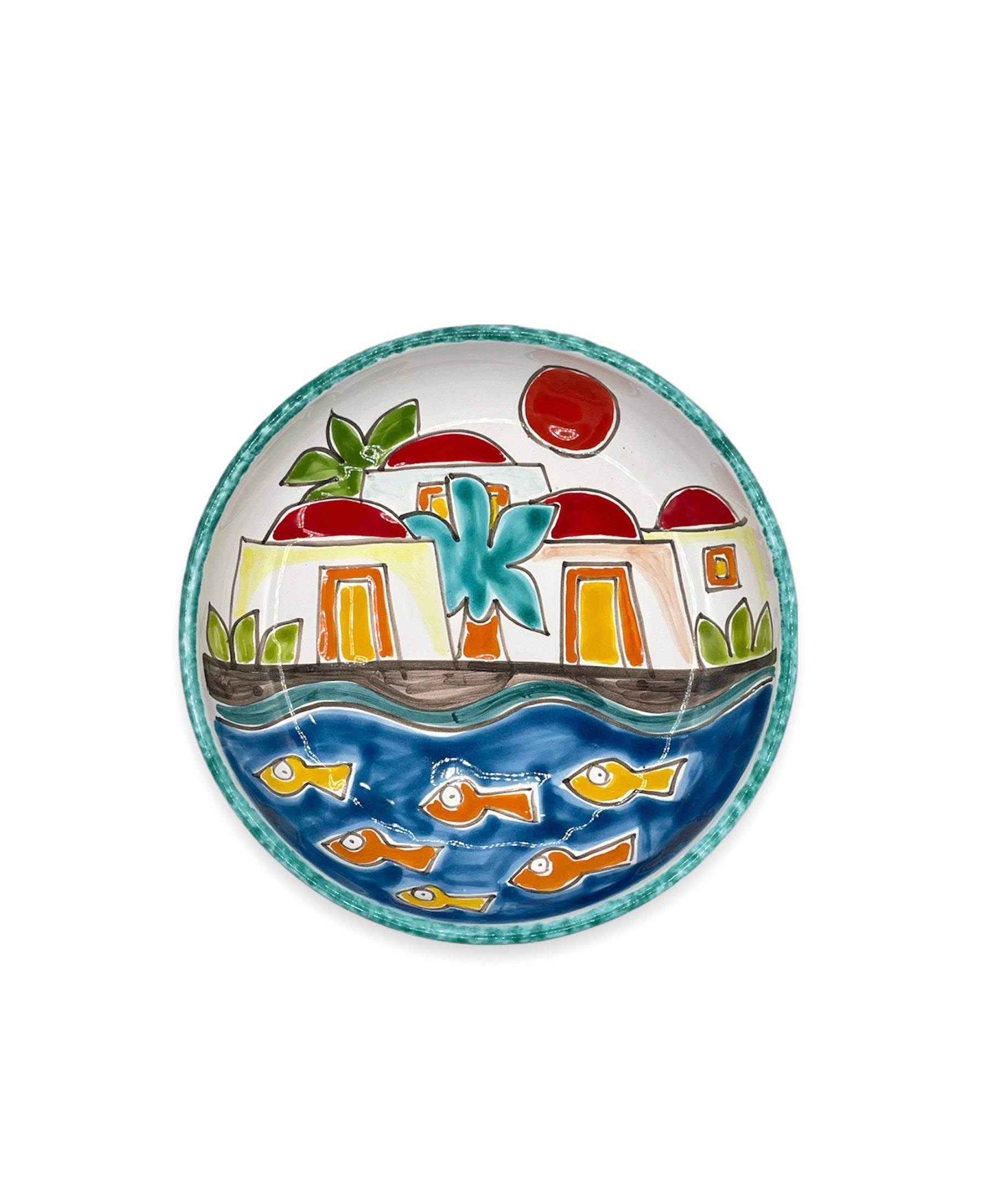 Round Plate - Pantelleria - Green Edge