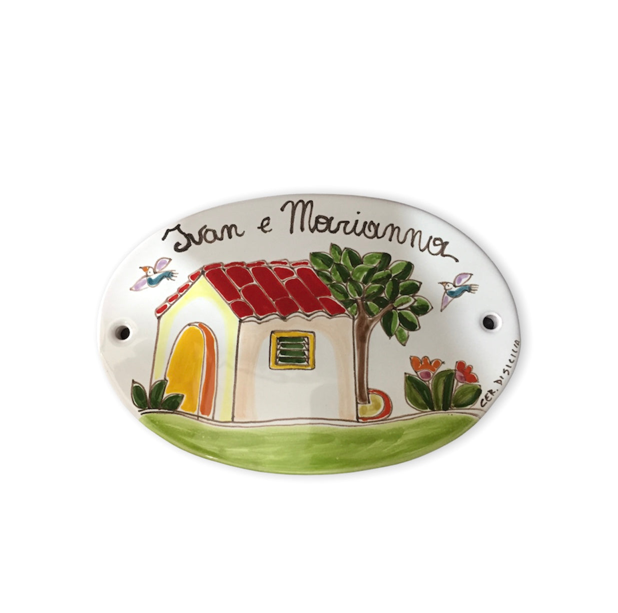 Plate Behind Home Door